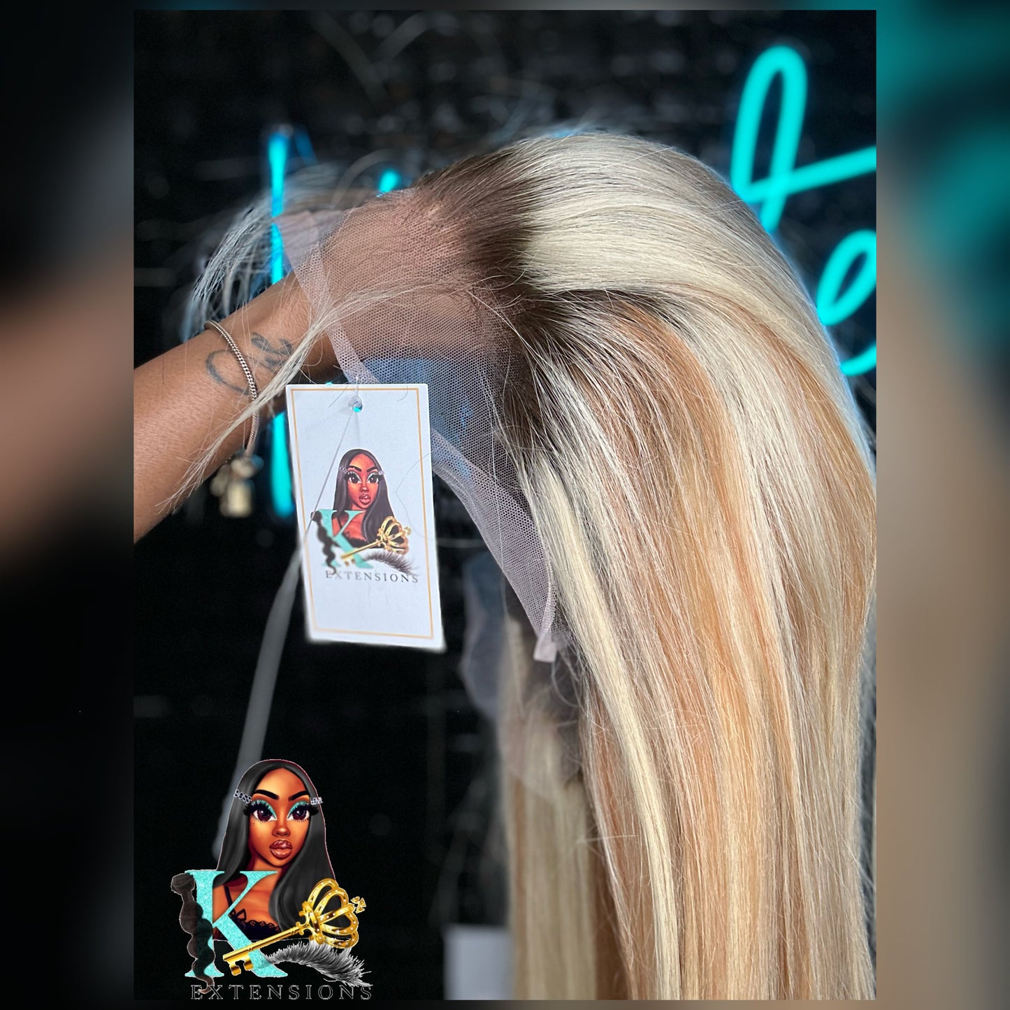 Honey Blonde Highlight Frontal Wig